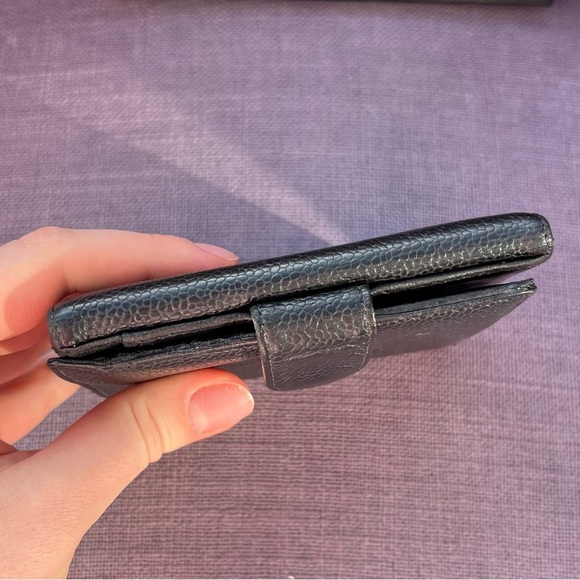 Chanel Caviar Skin Coco Mark Bi-Fold Wallet Leather - Picture 6 of 12